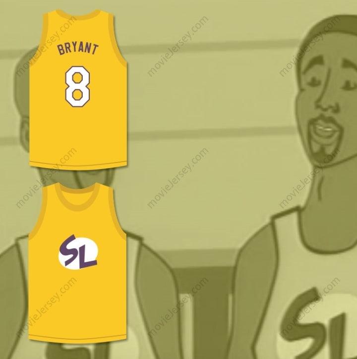 CUSTOM ANY Name Number   BRYANT 8 SUPER LAKERS BASKETBALL JERSEY SHAQ AND THE SUPER LAKERS SKIT MADTV Top Stitched S-6XL