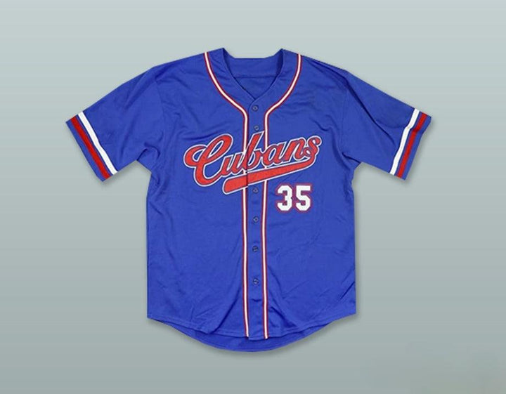 Custom Any Name Number   CUBANS 35 NEGRO LEAGUE BLUE BASEBALL JERSEY S-6XL