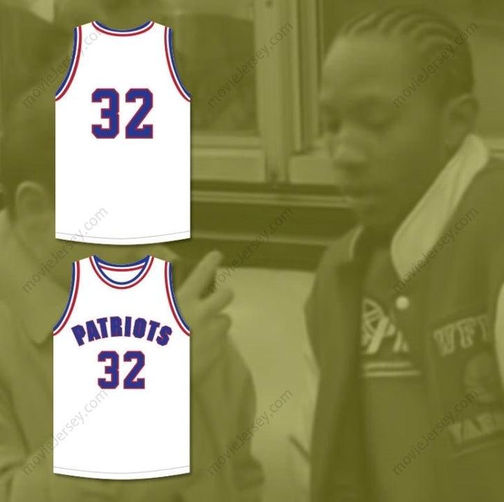 CUSTOM ANY Name Number ROSCOE 32 WILL FOSTER HIGH SCHOOL PATRIOTS WHITE BASKETBALL JERSEY THE RED SNEAKERS Top Stitched S-6XL