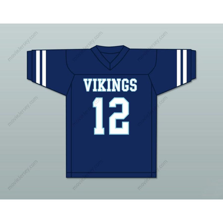 CUSTOM ANY Name Number AARON RODGERS 12 PLEASANT VALLEY HIGH SCHOOL VIKINGS WHITE FOOTBALL JERSEY Top Stitched S-6XL