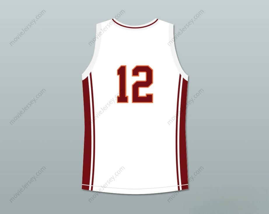 CUSTOM ANY Name Number DAMIEN CARTER 12 RICHMOND OILERS AWAY BASKETBALL JERSEY COACH CARTER Top Stitched S-6XL