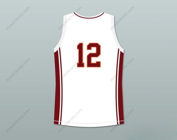 CUSTOM ANY Name Number DAMIEN CARTER 12 RICHMOND OILERS AWAY BASKETBALL JERSEY COACH CARTER Top Stitched S-6XL