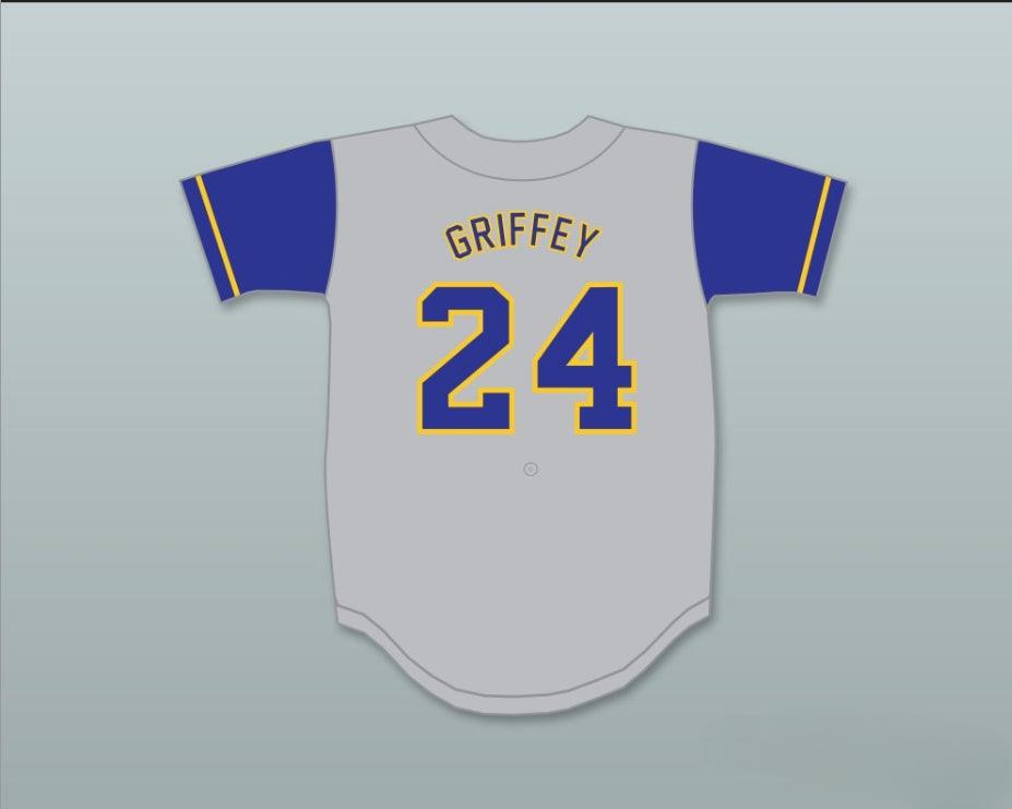 Custom Any Name Number KEN GRIFFEY JR 24 ARCHBISHOP   HIGH SCHOOL CRUSADERS GRAY BASEBALL JERSEY 4 Top Stitched S-6XL