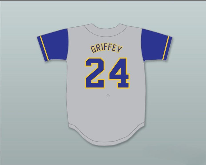 Custom Any Name Number KEN GRIFFEY JR 24 ARCHBISHOP   HIGH SCHOOL CRUSADERS GRAY BASEBALL JERSEY 4 Top Stitched S-6XL