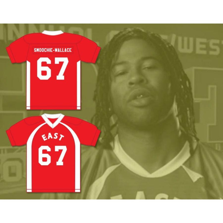 CUSTOM ANY Name Number TYROIL SMOOCHIE-WALLACE 67 EAST FOOTBALL JERSEY KEY PEELE Top Stitched S-6XL