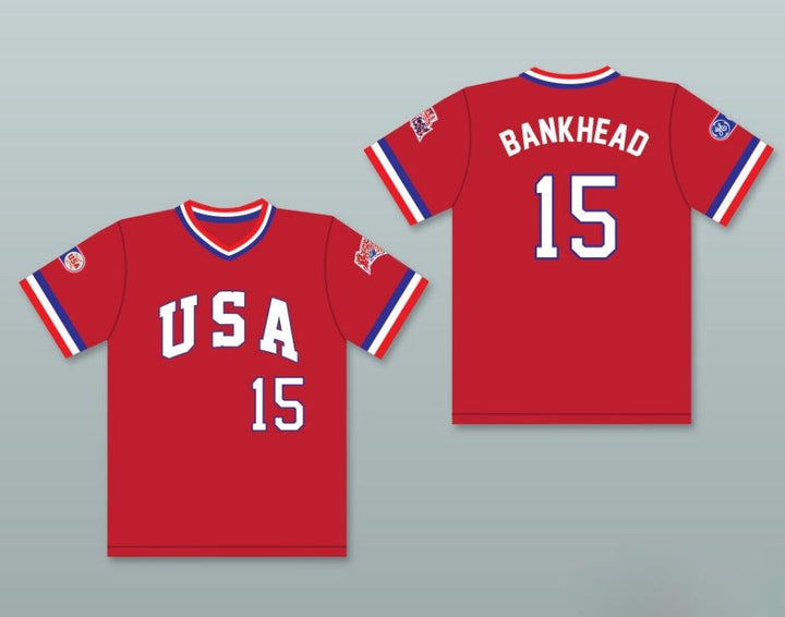 Custom Any Name Number SCOTT BANKHEAD 15 1984 USA TEAM RED BASEBALL JERSEY Top Stitched S-6XL