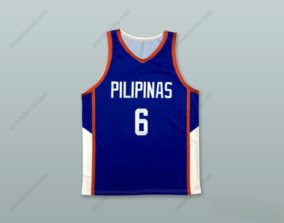 CUSTOM ANY Name Number JORDAN CLARKSON 6 PHILIPPINES BLUE BASKETBALL JERSEY Top Stitched S-6XL