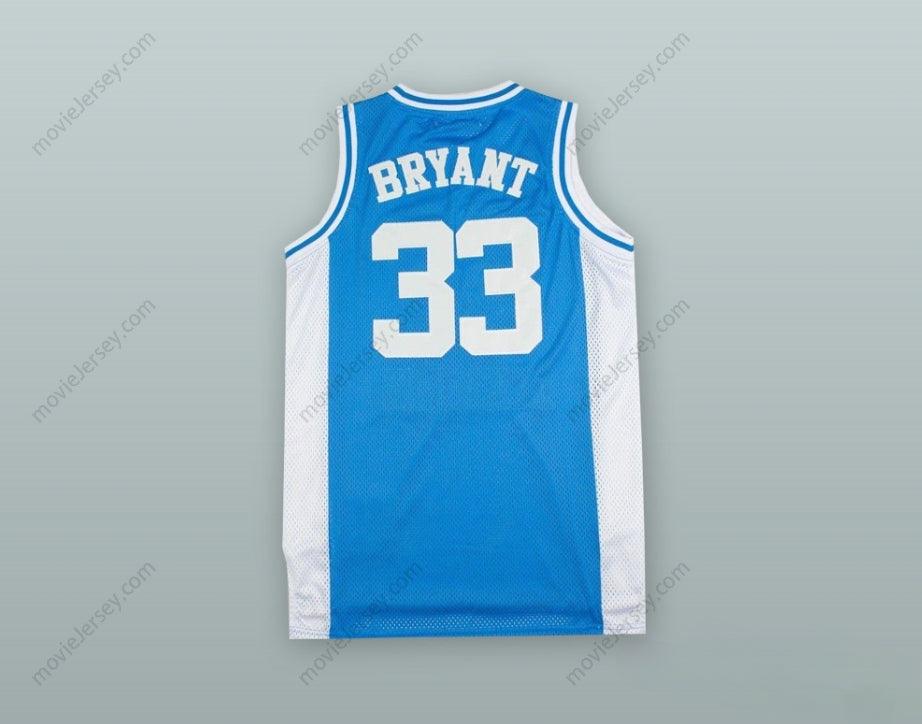 CUSTOM ANY Name Number   BRYANT 33 LOWER MERION HIGH SCHOOL LIGHT BLUE BASKETBALL JERSEY Top Stitched S-6XL