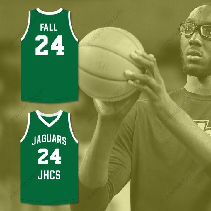 CUSTOM ANY Name Number TACKO FALL 24 JAMIE'S HOUSE CHARTER SCHOOL JAGUARS GREEN BASKETBALL JERSEY 2 Top Stitched S-6XL