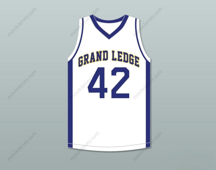 CUSTOM ANY Name Number AL HORFORD 42 GRAND LEDGE HIGH SCHOOL COMETS WHITE BASKETBALL JERSEY 4 Top Stitched S-6XL