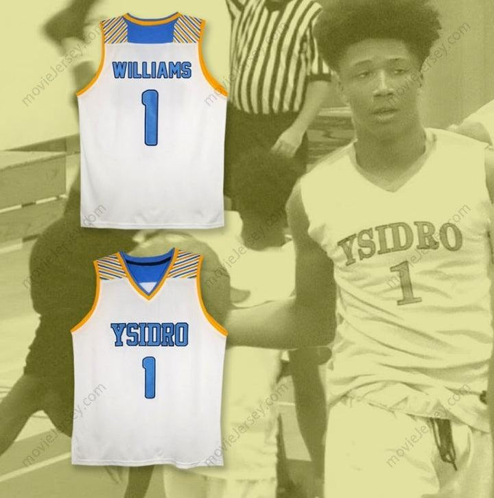 CUSTOM ANY Name Number MIKEY WILLIAMS 1 HIGH SCHOOL COUGARS WHITE BASKETBALL JERSEY Top Stitched S-6XL