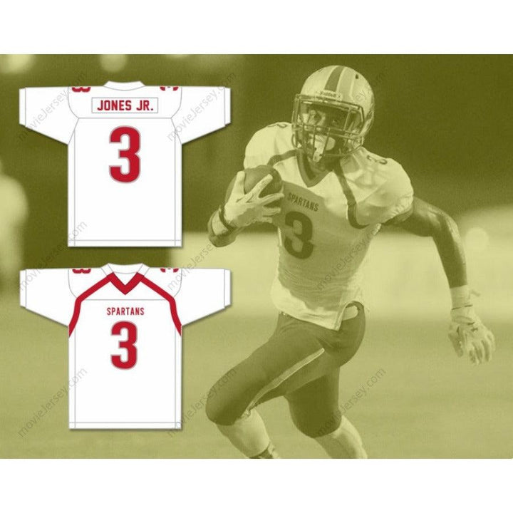 CUSTOM ANY Name Number VELUS JONES JR. 3 SARALAND HIGH SCHOOL SPARTANS Football Jersey Top Stitched S-6XL