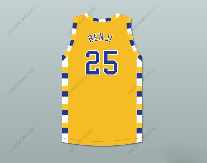 CUSTOM ANY Name Number BEN 'BENJI' WILSON 25 SIMEON CAREER ACADEMY WOLVERINES YELLOW GOLD BASKETBALL JERSEY Top Stitched S-6XL