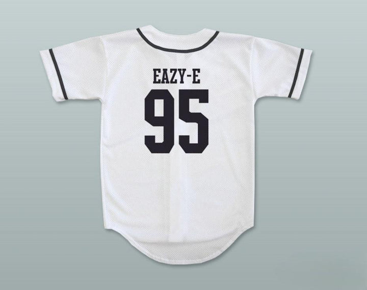 Custom Any Name Number N.W.A. EAZY-E 95 WHITE BASEBALL JERSEY Top Stitched S-6XL