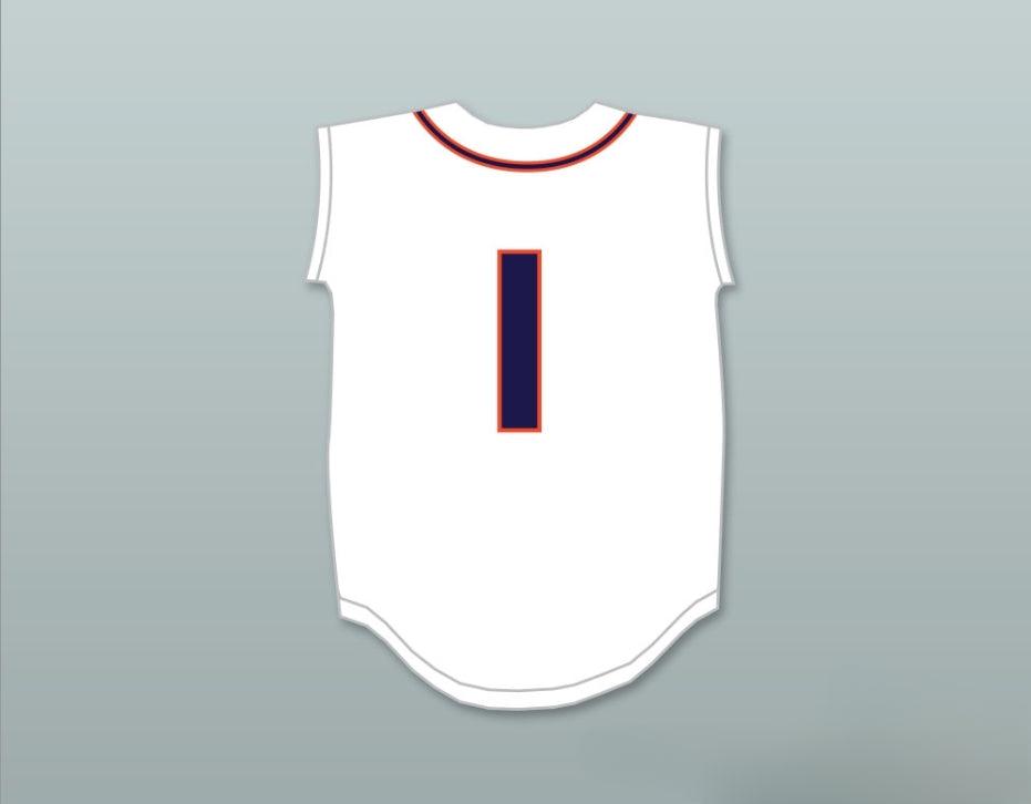 Custom Any Name Number MIKE TROUT 1  SENIOR HIGH SCHOOL THUNDERBOLTS WHITE BASEBALL JERSEY 1 Top Stitched S-6XL