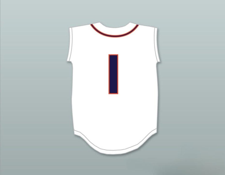 Custom Any Name Number MIKE TROUT 1  SENIOR HIGH SCHOOL THUNDERBOLTS WHITE BASEBALL JERSEY 1 Top Stitched S-6XL