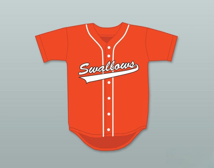 Custom Any Name Number STEVE-O 30 SWALLOWS PLAY BALL ORANGE BASEBALL JERSEY Top Stitched S-6XL