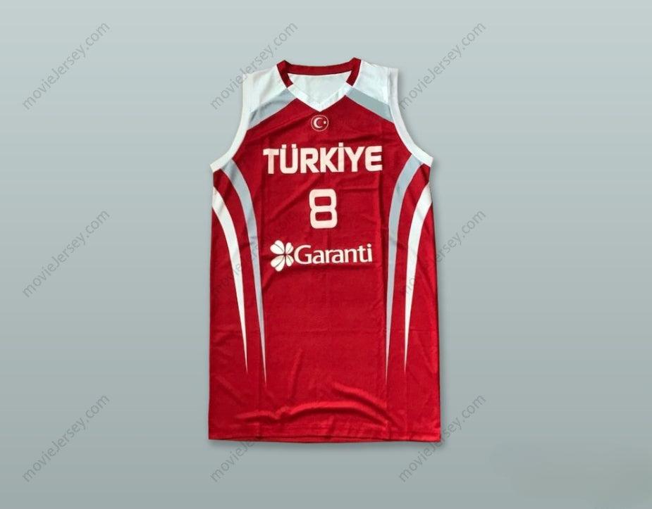CUSTOM ANY Name Number ERSAN ILYASOVA 8 TURKEY RED BASKETBALL JERSEY Top Stitched S-6XL