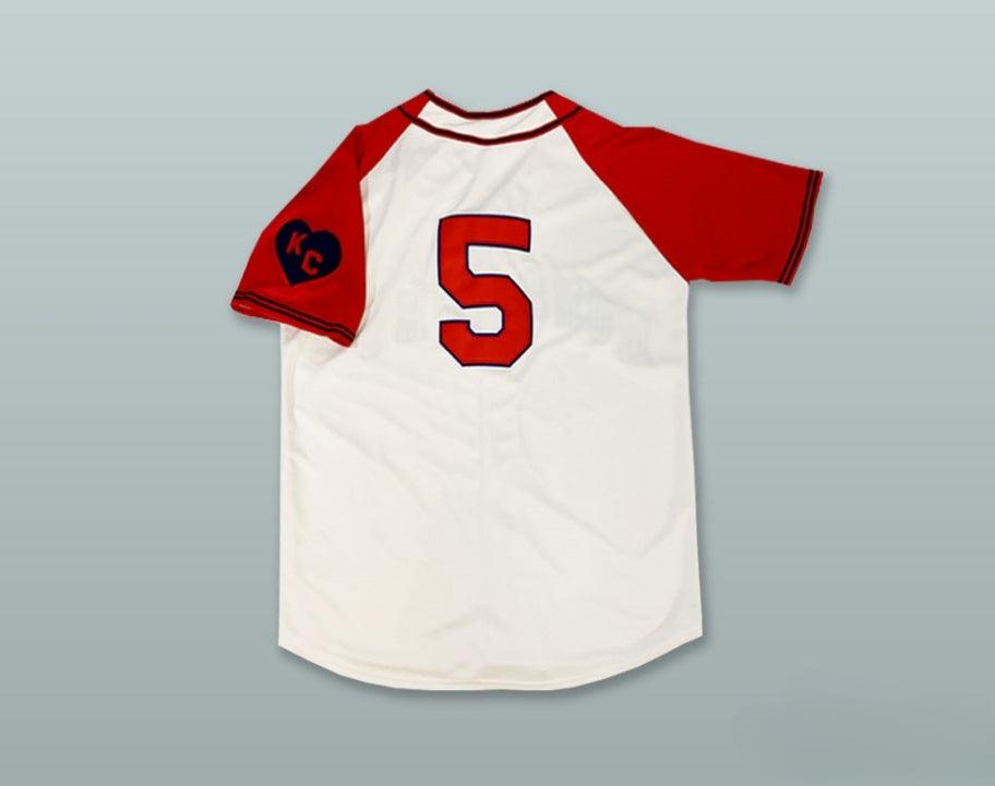 Custom Any Name Number JACKIE ROBINSON 5  CITY MONARCHS WHITE BUTTON DOWN BASEBALL JERSEY Top Stitched S-6XL