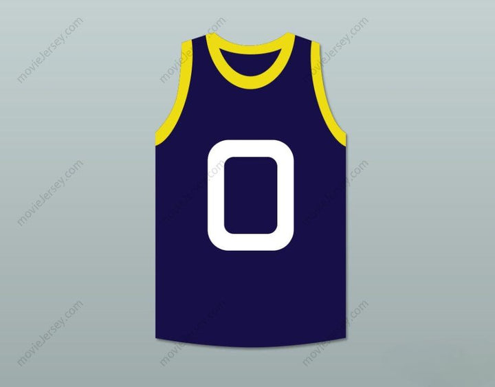 CUSTOM ANY Name Number NAWT 0 MONSTARS DARK BLUE BASKETBALL JERSEY SPACE JAM Top Stitched S-6XL