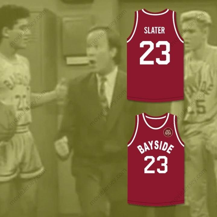 CUSTOM ANY Name Number SAVED BY THE BELL AC SLATER 23 BAYSIDE TIGERS AWAY BASKETBALL JERSEY INCLUDES TIGER PATCH Top Stitched S-6XL