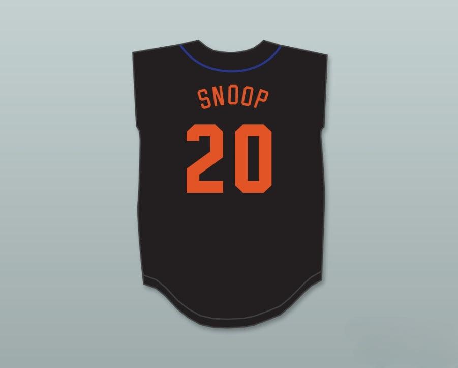Custom Any Name Number SNOOP DOGG 20 STARS SOFTBALL JERSEY 10TH ANNUAL ROCK 'N JOCK SOFTBALL CHALLENGE 1999 Top Stitched S-6XL