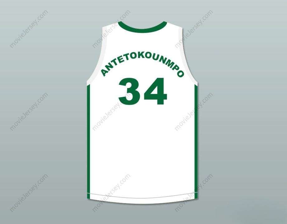 CUSTOM ANY Name Number GIANNIS ANTETOKOUNMPO 34 NIGERIA WHITE BASKETBALL JERSEY Top Stitched S-6XL