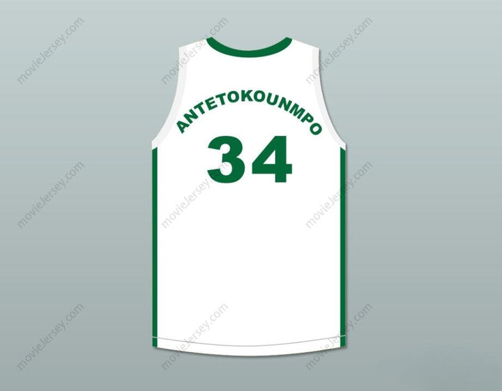 CUSTOM ANY Name Number GIANNIS ANTETOKOUNMPO 34 NIGERIA WHITE BASKETBALL JERSEY Top Stitched S-6XL