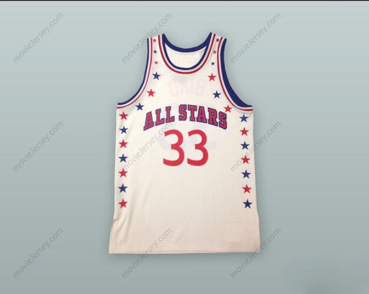 CUSTOM ANY Name Number LARRY BIRD 33 ALL STARS WHITE BASKETBALL JERSEY Top Stitched S-6XL