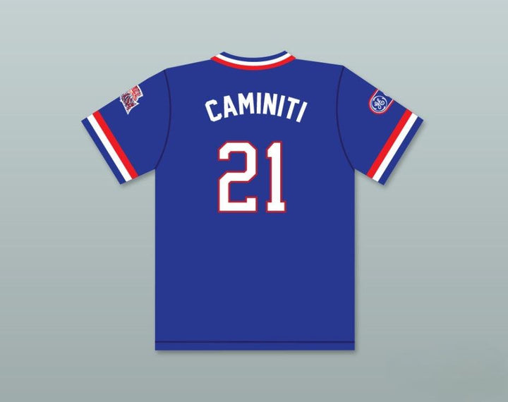 Custom Any Name Number KEN CAMINITI 21 1984 USA TEAM BLUE BASEBALL JERSEY Top Stitched S-6XL