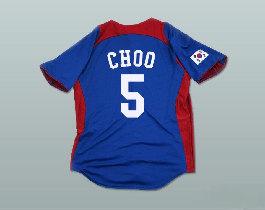 Custom Any Name Number SHIN SOO CHOO 5 SOUTH KOREA BASEBALL JERSEY Top Stitched S-6XL