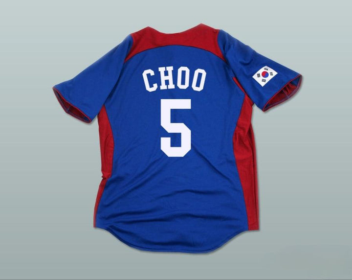 Custom Any Name Number SHIN SOO CHOO 5 SOUTH KOREA BASEBALL JERSEY Top Stitched S-6XL
