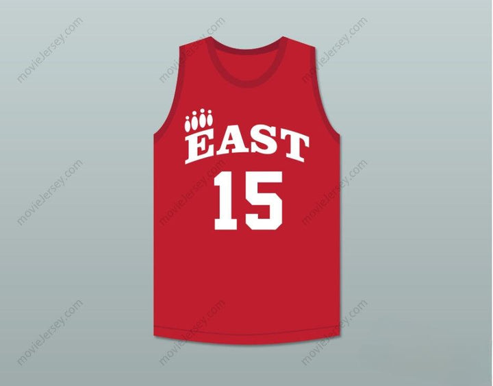 CUSTOM ANY Name Number CHAD DANFORTH 15 EAST HIGH SCHOOL WILDCATS RED PRACTICE BASKETBALL JERSEY Top Stitched S-6XL