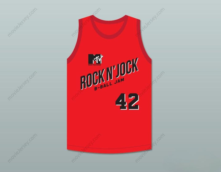 CUSTOM ANY Name Number BRIAN ROBBINS 42 BRICKLAYERS BASKETBALL JERSEY SECOND ANNUAL ROCK N' JOCK B-BALL JAM 1992 Top Stitched S-6XL