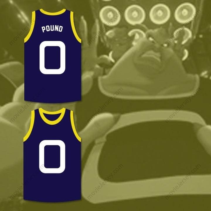 CUSTOM ANY Name Number  POUND 0 MONSTARS DARK BLUE BASKETBALL JERSEY SPACE JAM Top Stitched S-6XL