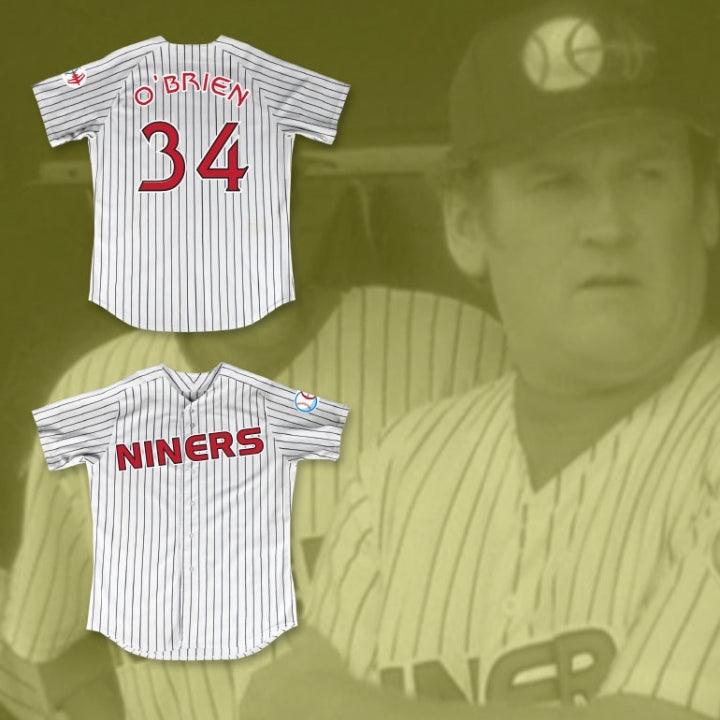 Custom Any Name Number CHIEF O'BRIEN 34 DEEP SPACE NINERS WHITE PINSTRIPED BASEBALL JERSEY Top Stitched S-6XL