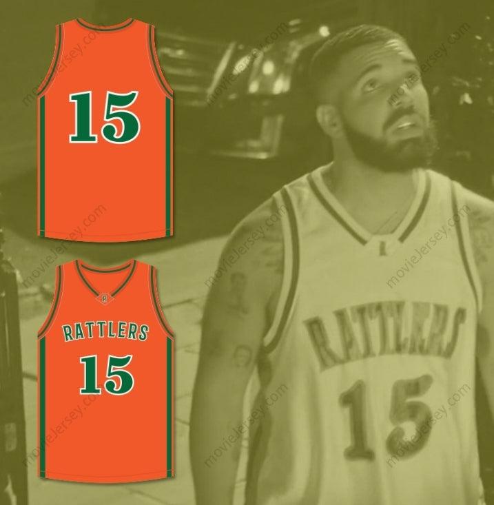 CUSTOM ANY Name Number DEMARCUS COUSINS 15 LEFLORE HIGH SCHOOL RATTLERS ORANGE BASKETBALL JERSEY DRAKE- IN MY FEELINGS Top Stitched S-6XL