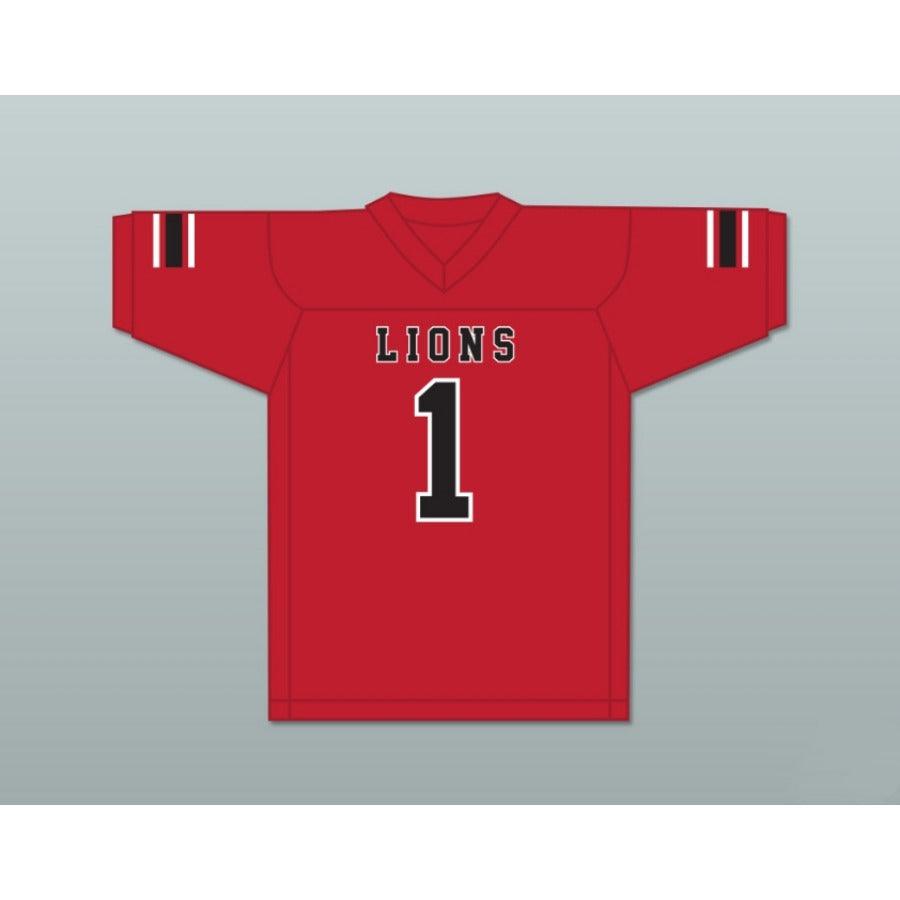 CUSTOM ANY Name Number DJ LAW 1 EMCC LIONS FOOTBALL JERSEY INCLUDES PATCHES Top Stitched S-6XL