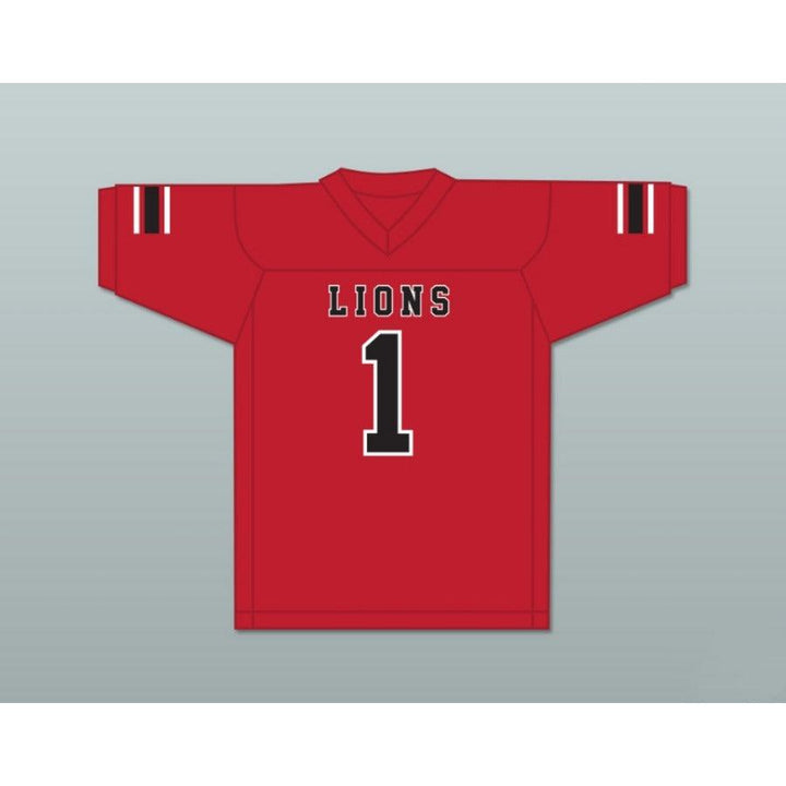 CUSTOM ANY Name Number DJ LAW 1 EMCC LIONS FOOTBALL JERSEY INCLUDES PATCHES Top Stitched S-6XL