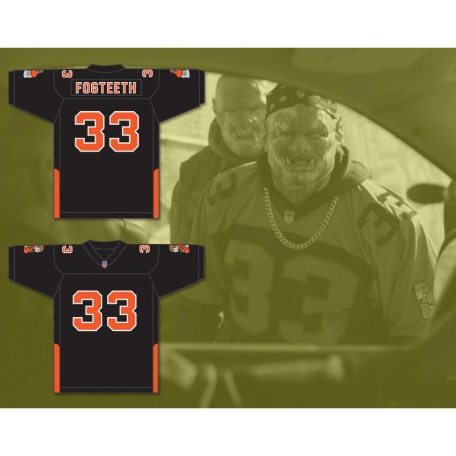 CUSTOM ANY Name BLACK/ORANGE ORC FOGTEETH 33 Football Jersey Stitched S-6XL