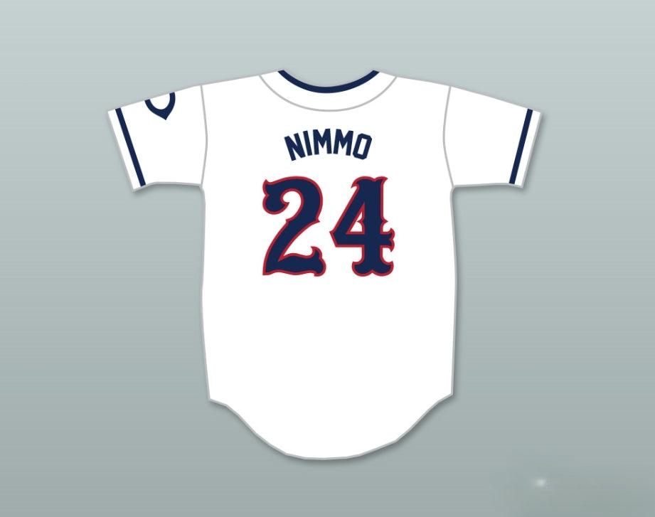 Custom Any Name Number BRANDON NIMMO 24  POST SIX WHITE BASEBALL JERSEY 2 Top Stitched S-6XL