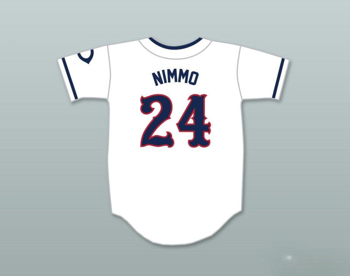 Custom Any Name Number BRANDON NIMMO 24  POST SIX WHITE BASEBALL JERSEY 2 Top Stitched S-6XL