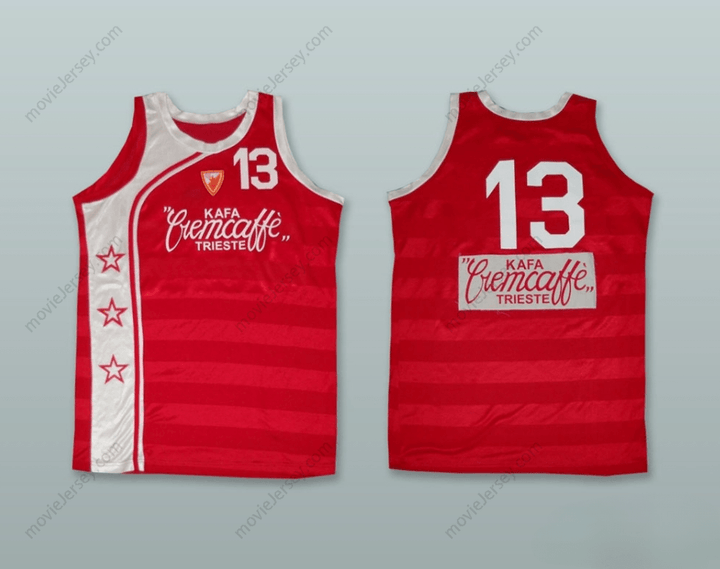 CUSTOM ANY Name Number RED STAR BELGRADE SERBIA YUGOSLAVIA 13 RED BASKETBALL JERSEY Top Stitched S-6XL