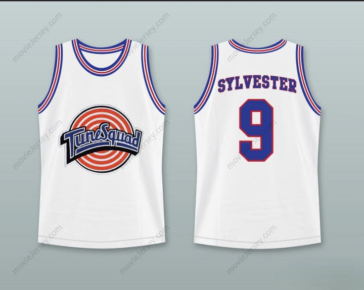 CUSTOM ANY Name Number SPACE JAM TUNE SQUAD SYLVESTER PUSSYCAT 9 BASKETBALL JERSEY STITCH SEWN Top Stitched S-6XL