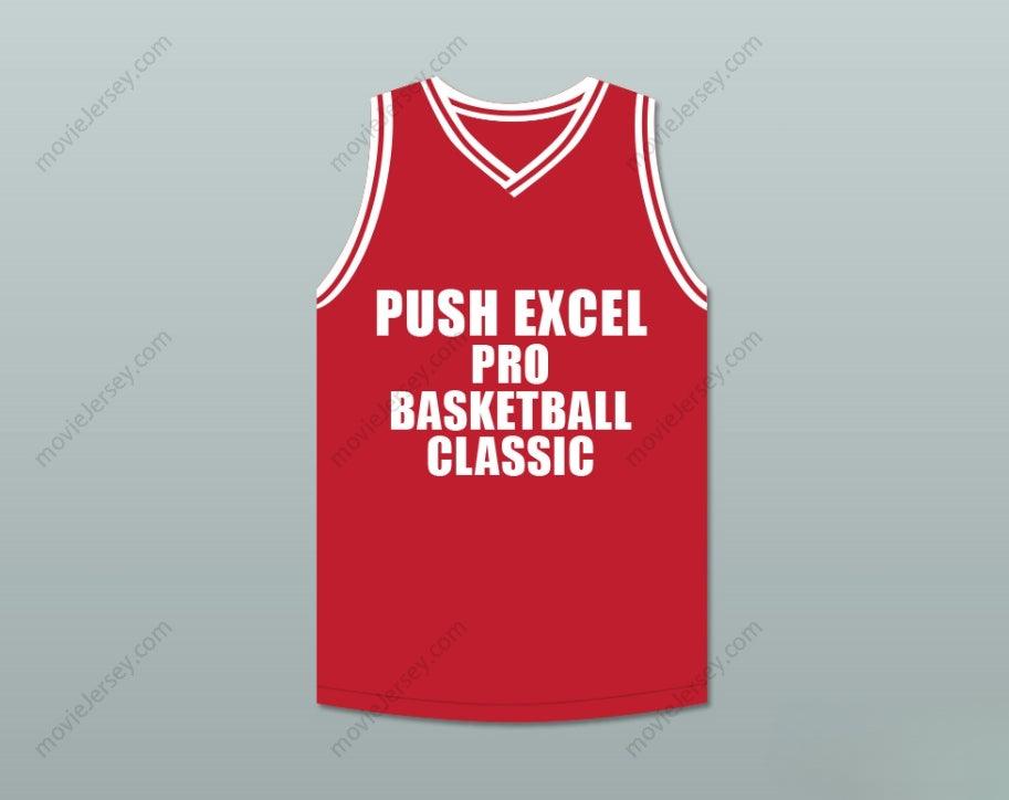 CUSTOM ANY Name Number MARK AGUIRRE 24 PUSH EXCEL PRO BASKETBALL CLASSIC RED BASKETBALL JERSEY 1988 CHARITY EVENT Top Stitched S-6XL