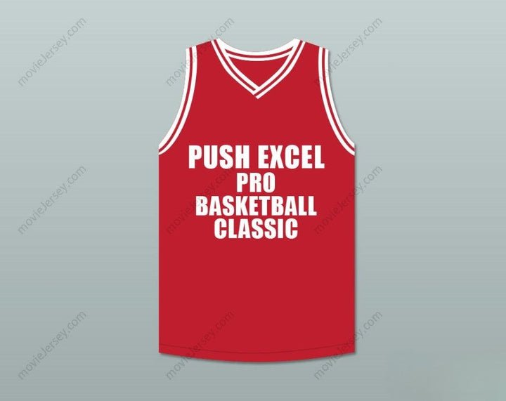 CUSTOM ANY Name Number MARK AGUIRRE 24 PUSH EXCEL PRO BASKETBALL CLASSIC RED BASKETBALL JERSEY 1988 CHARITY EVENT Top Stitched S-6XL
