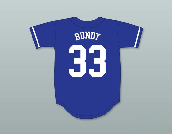 Custom Any Name Number AL BUNDY 33 POLK HIGH SCHOOL BLUE BASEBALL JERSEY Top Stitched S-6XL