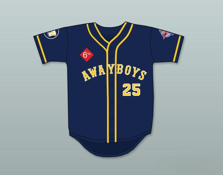 Custom Any Name Number CHRIS CONNELLY 25 AWAYBOYS BASEBALL JERSEY 6TH ANNUAL ROCK N' JOCK SOFTBALL CHALLENGE 1995 Top Stitched S-6XL