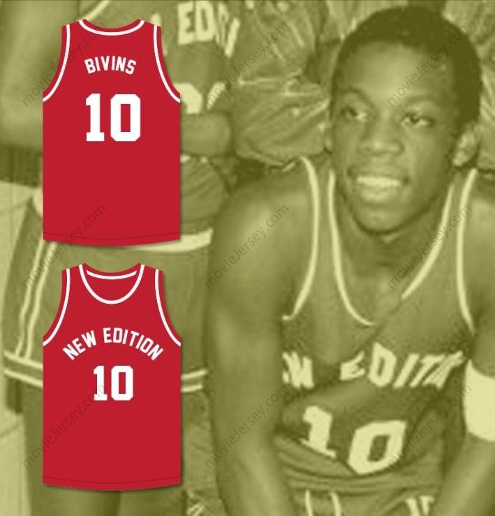 CUSTOM ANY Name Number MICHAEL BIVINS 10 NEW EDITION RED BASKETBALL JERSEY Top Stitched S-6XL