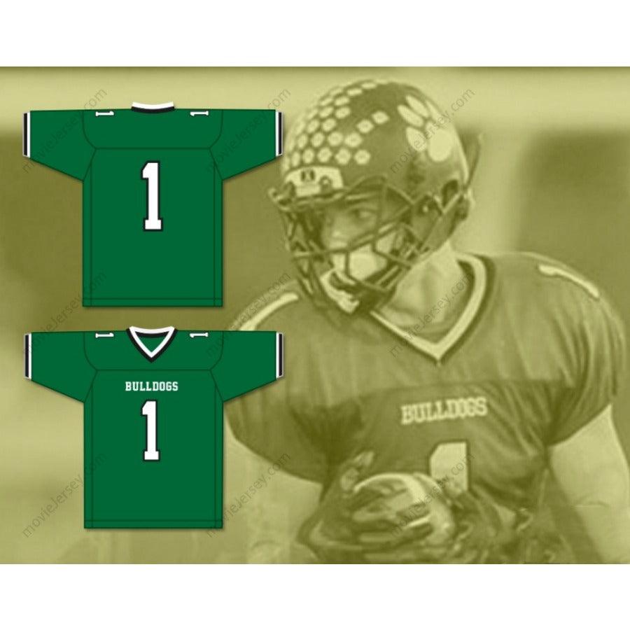CUSTOM ANY Name Number JEREMY RUCKERT 1 LINDENHURST SENIOR HIGH SCHOOL BULLDOGS Football Jersey Top Stitched S-6XL